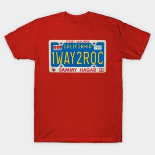 Sammy Hagar - One Way to Rock License Plate T-Shirt